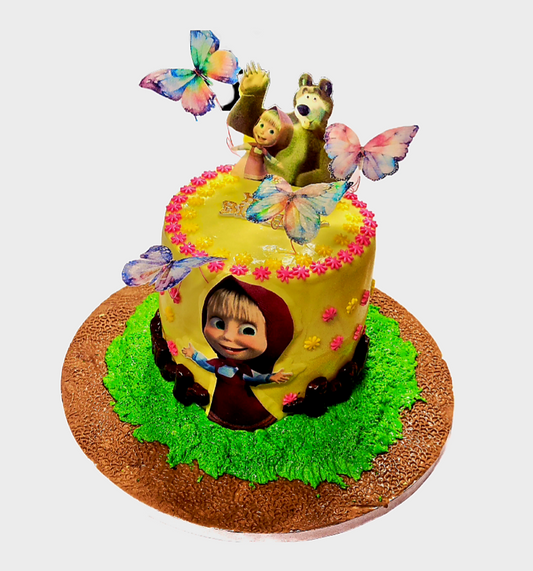 Masha and the Bear Custom Tall Cake