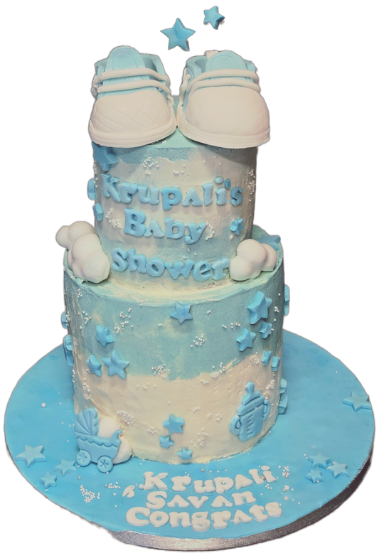 Baby Shower Blue Cake
